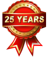 25 years rosette